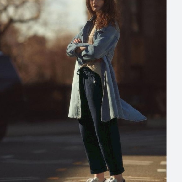 Anthropologie AVEC LES FILLES Blaine Denim Trench - Picture 2 of 8